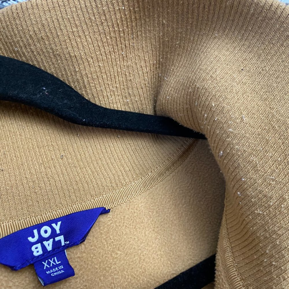 Joy Lab Women's Warm Fuzzy Jacket Size XXL Cappuccino 1/4 Zip Pullover - Picture 8 of 10